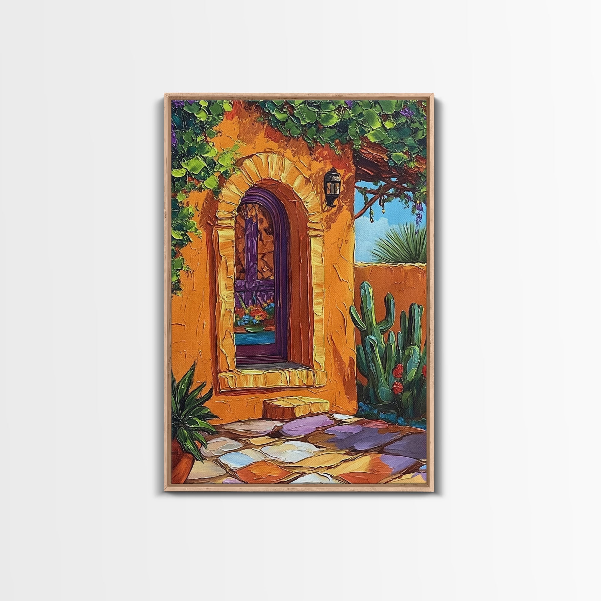 Spanish Doorway Framed Canvas Print