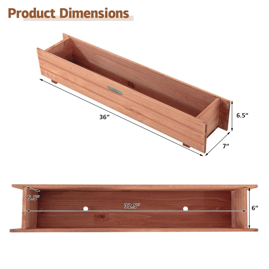 Light Wood Decorative Garden Bed