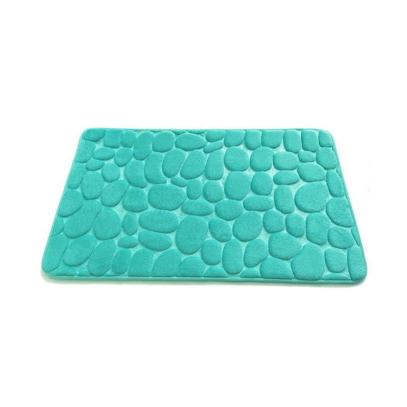 Cobblestone Embossed Memory Foam Bath Mat