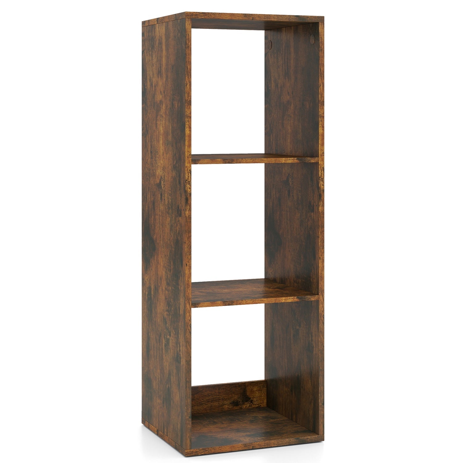 3 Cube Bookshelf with Back Guardrail