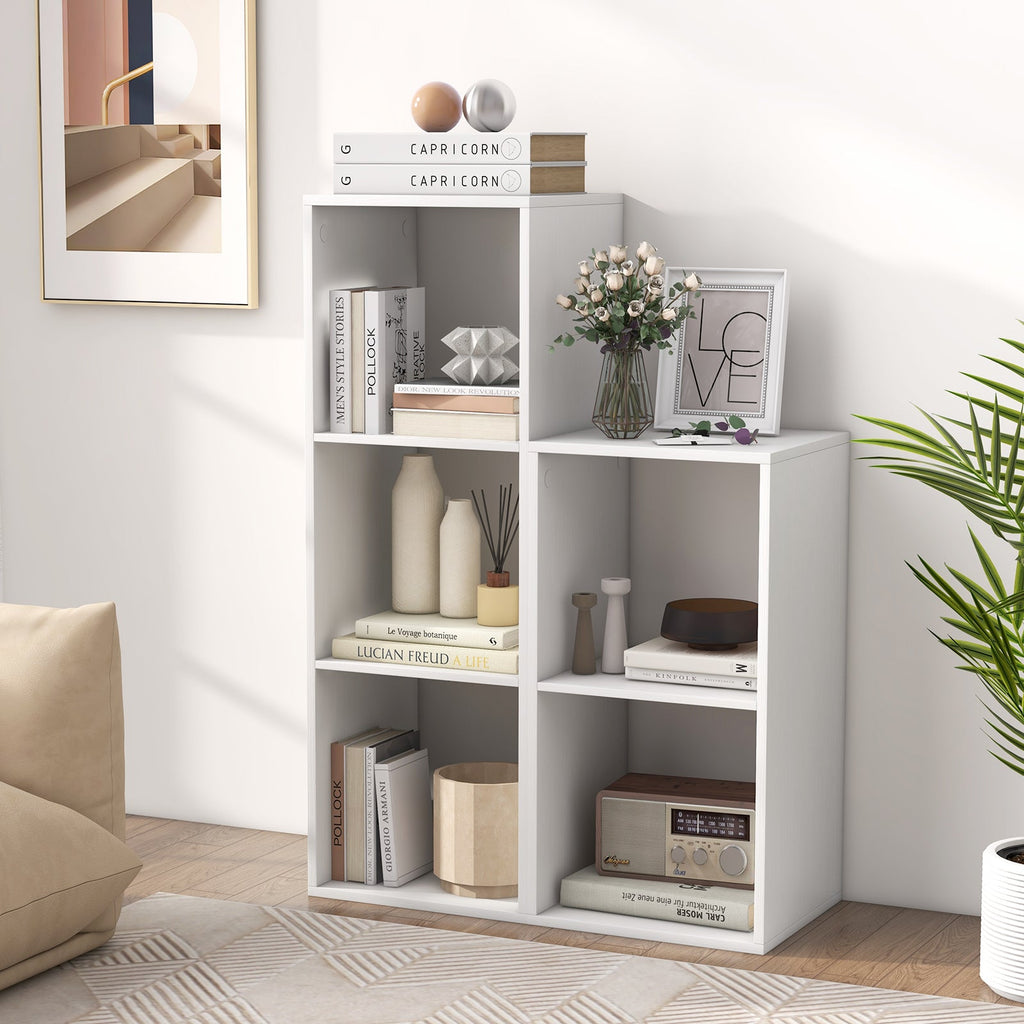 3 Cube Bookshelf with Back Guardrail