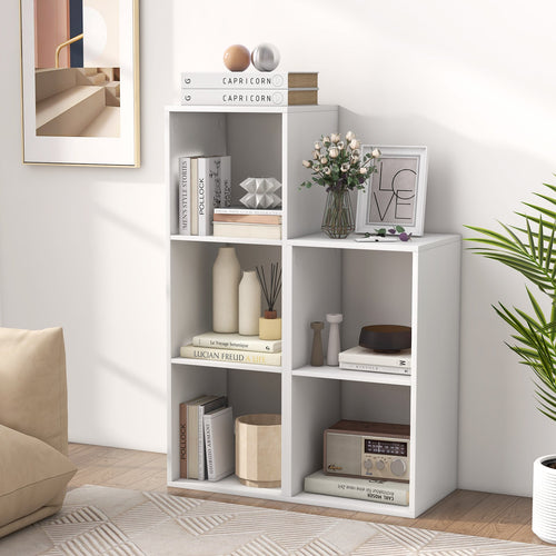 3 Cube Bookshelf with Back Guardrail