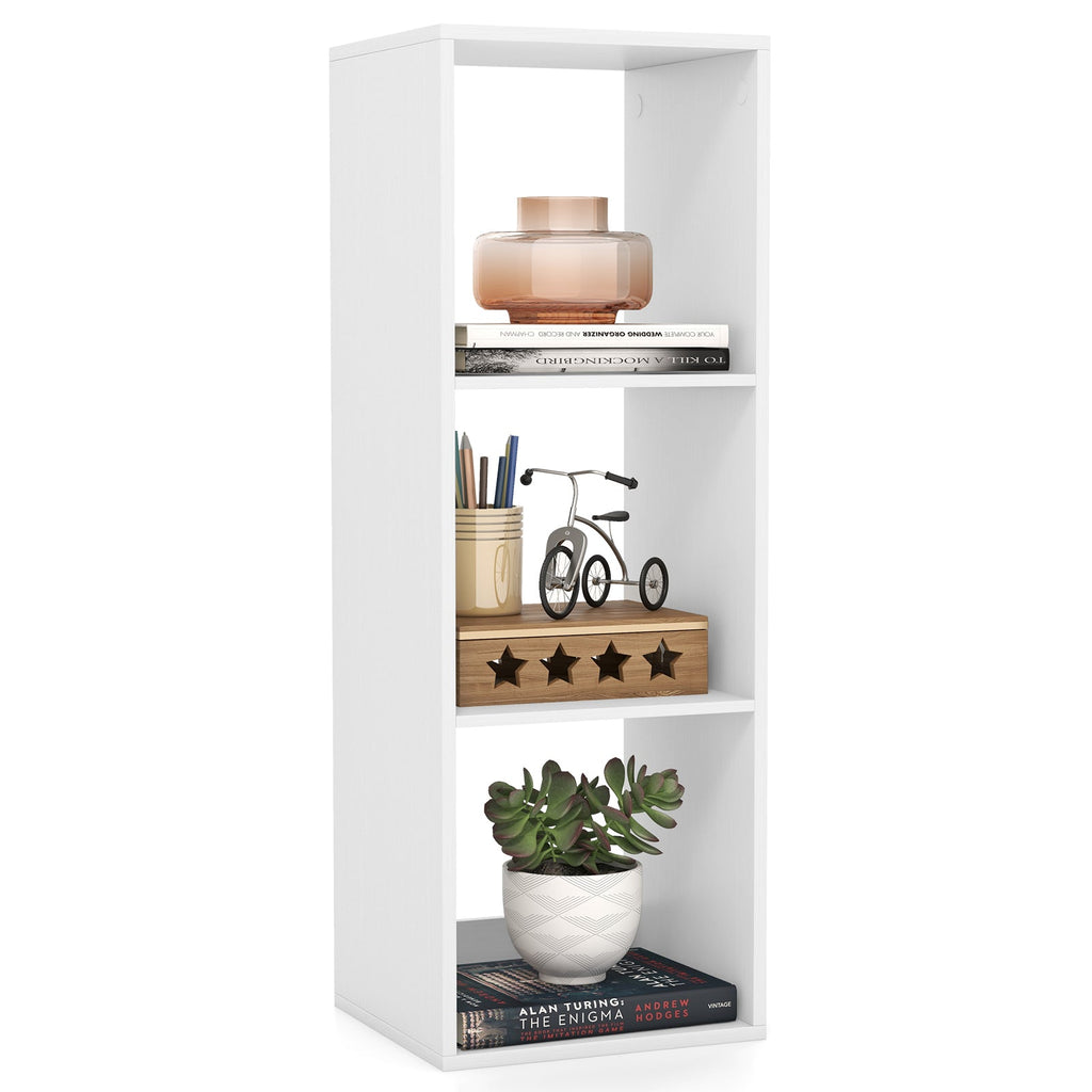 3 Cube Bookshelf with Back Guardrail