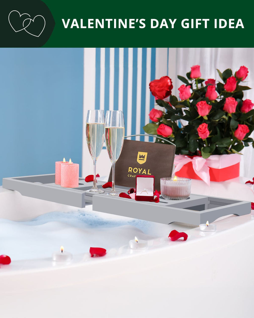 Bathtub Caddy Tray - Gray