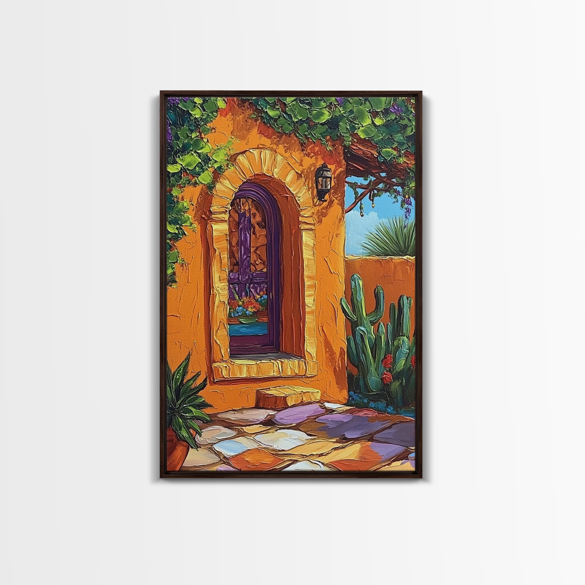 Spanish Doorway Framed Canvas Print