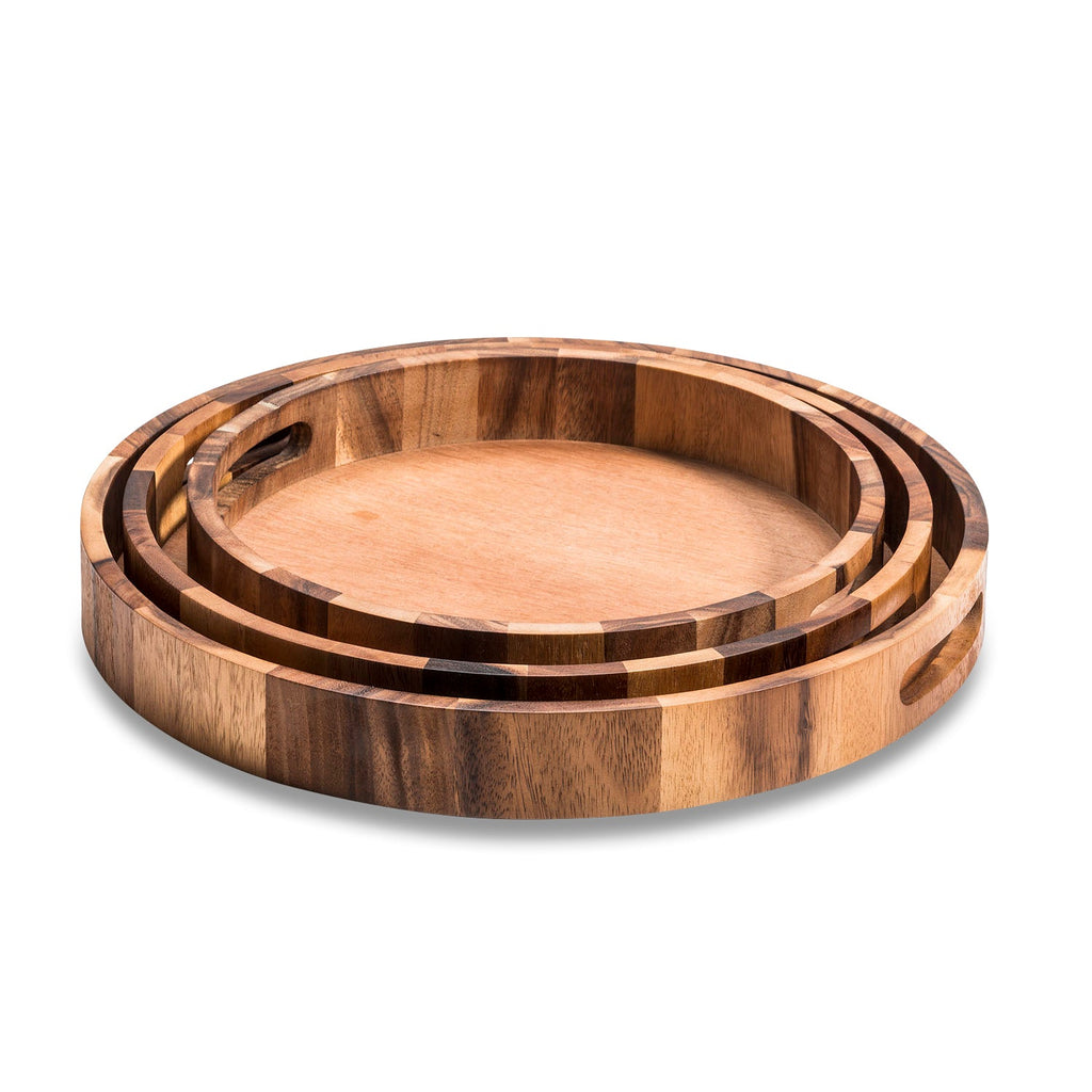 Acacia Round Serving Tray