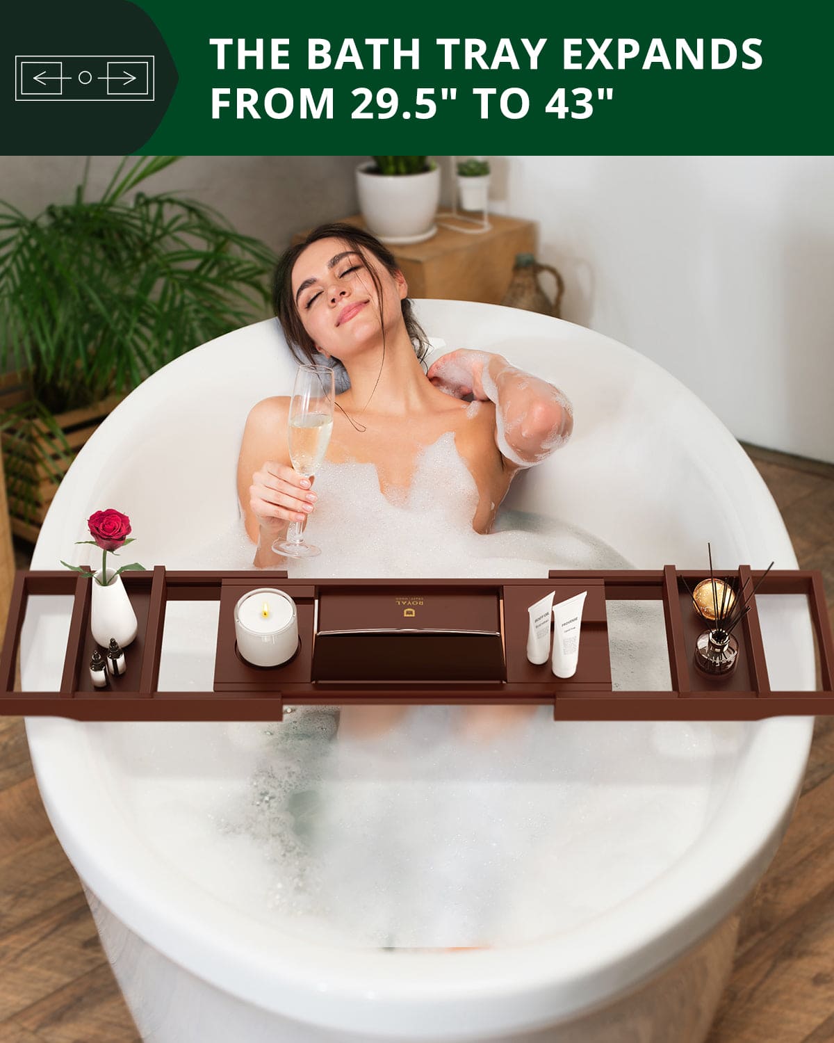 Bathtub Caddy Tray - Brown