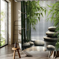 Stone Shower Bathroom Curtain