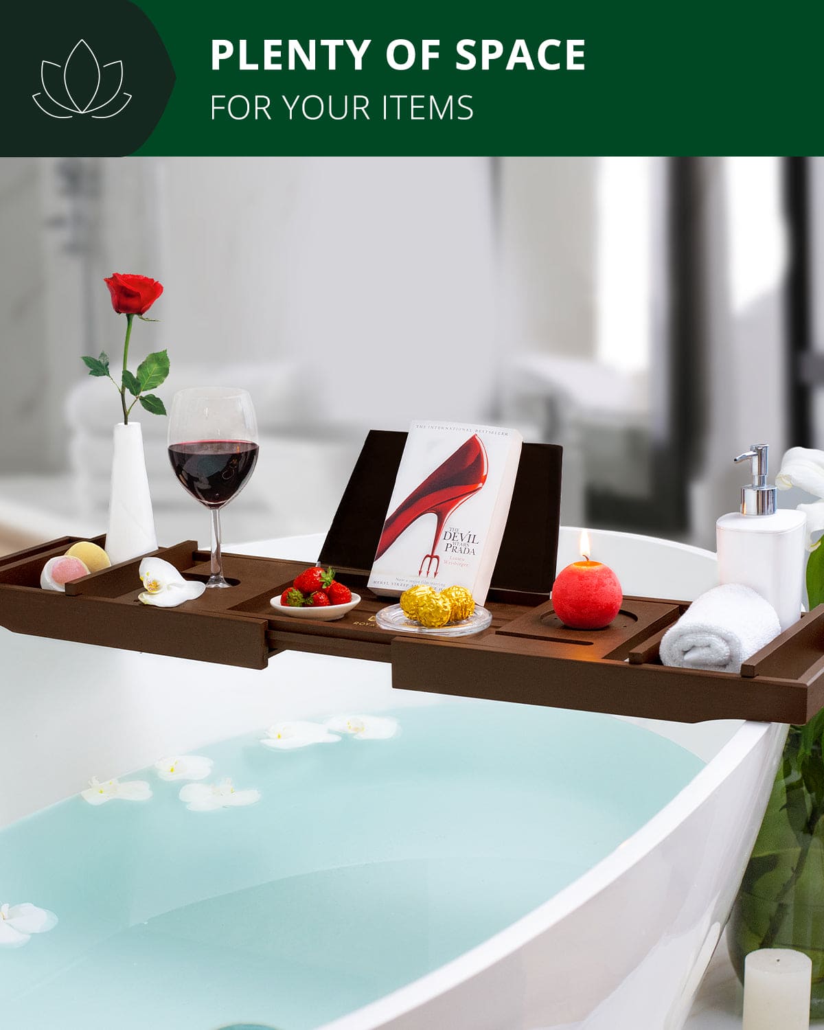 Bathtub Caddy Tray - Brown