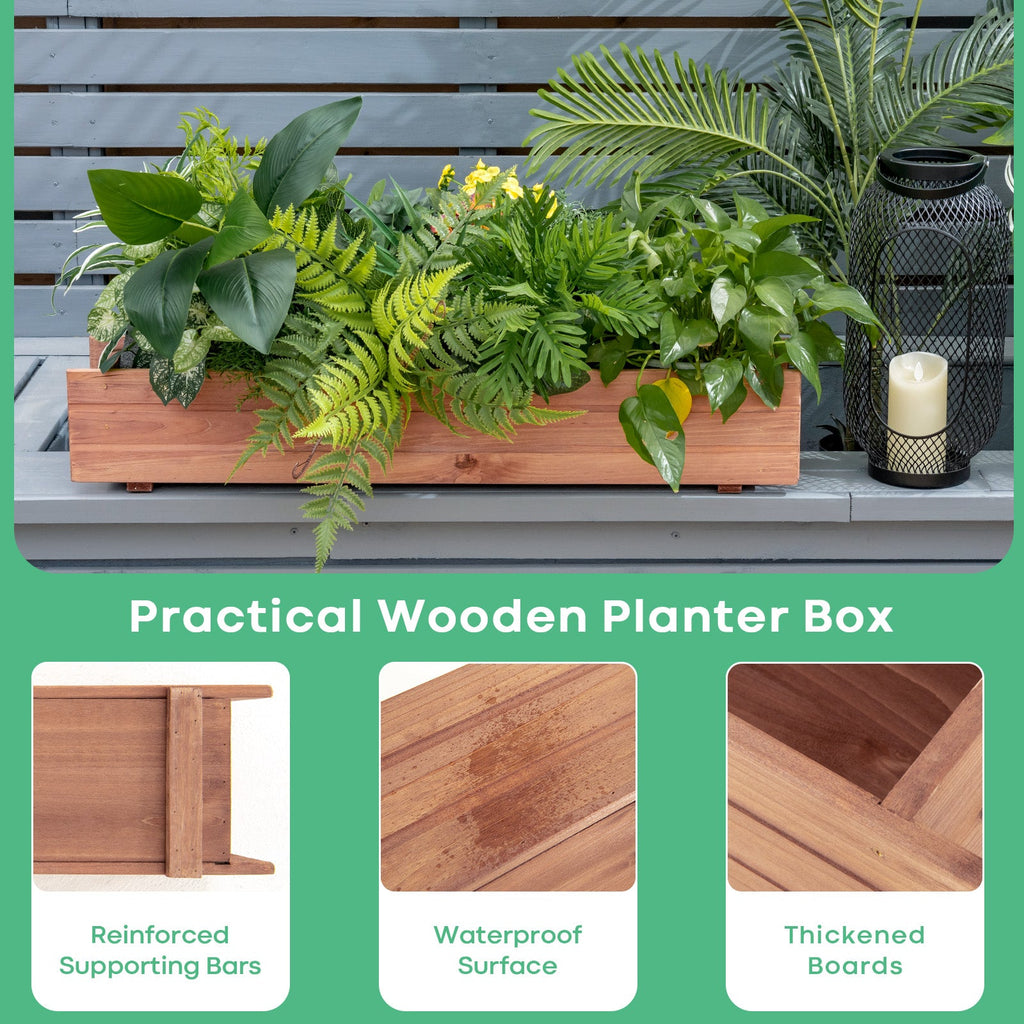Light Wood Decorative Garden Bed