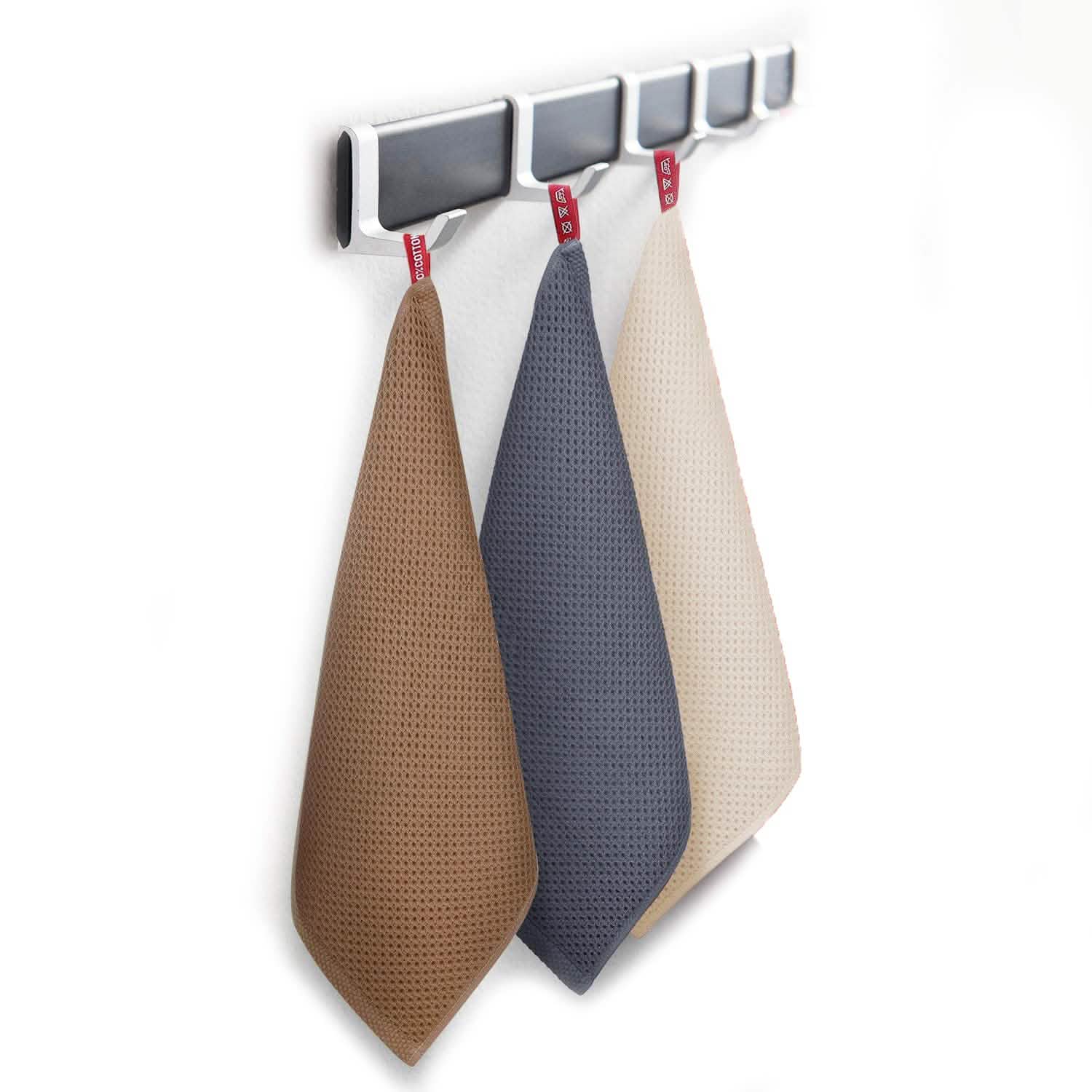 Cotton Waffle Woven Kitchen Towels 6-pack