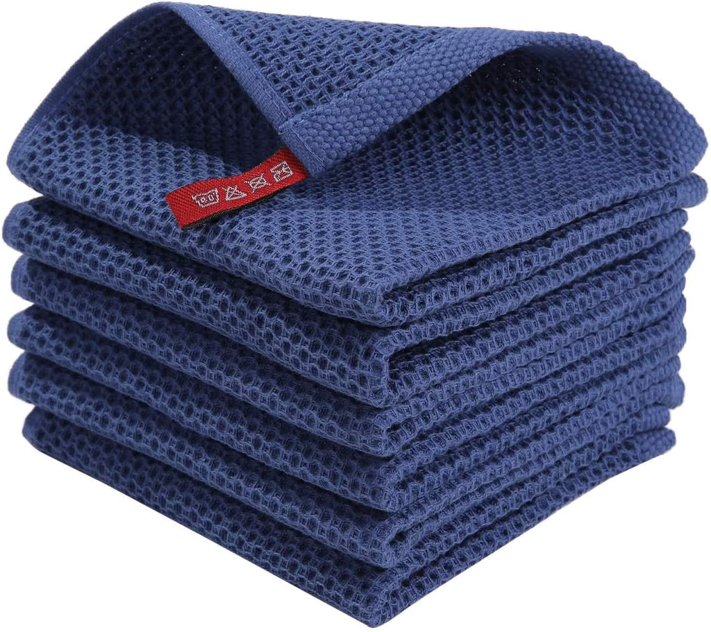 Cotton Waffle Woven Kitchen Towels 6-pack