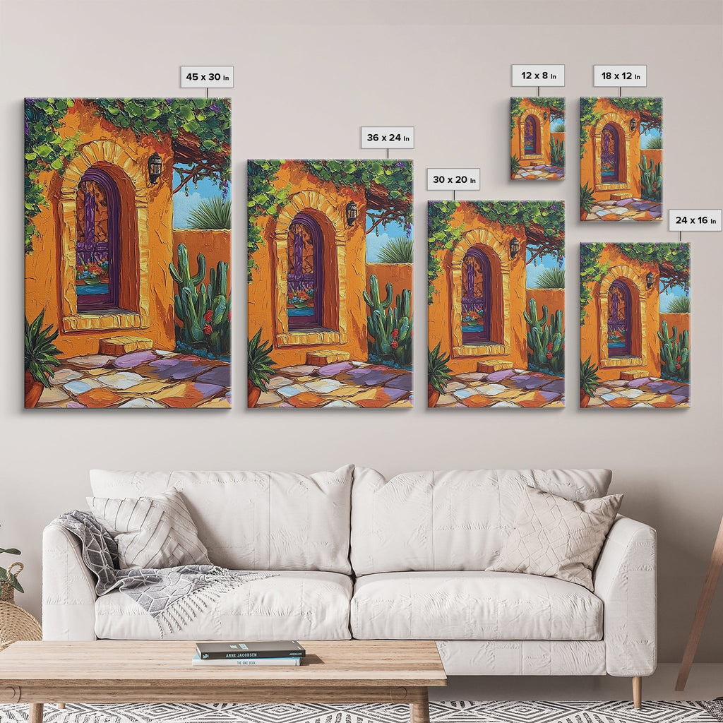Spanish Doorway Framed Canvas Print