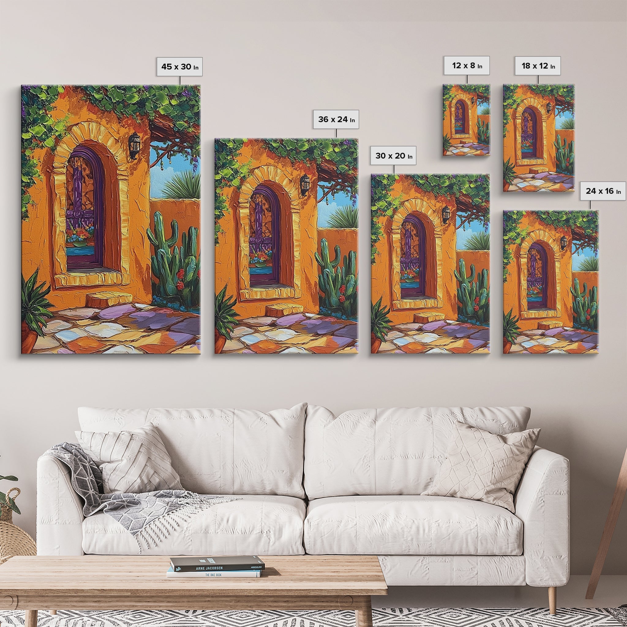 Spanish Doorway Framed Canvas Print