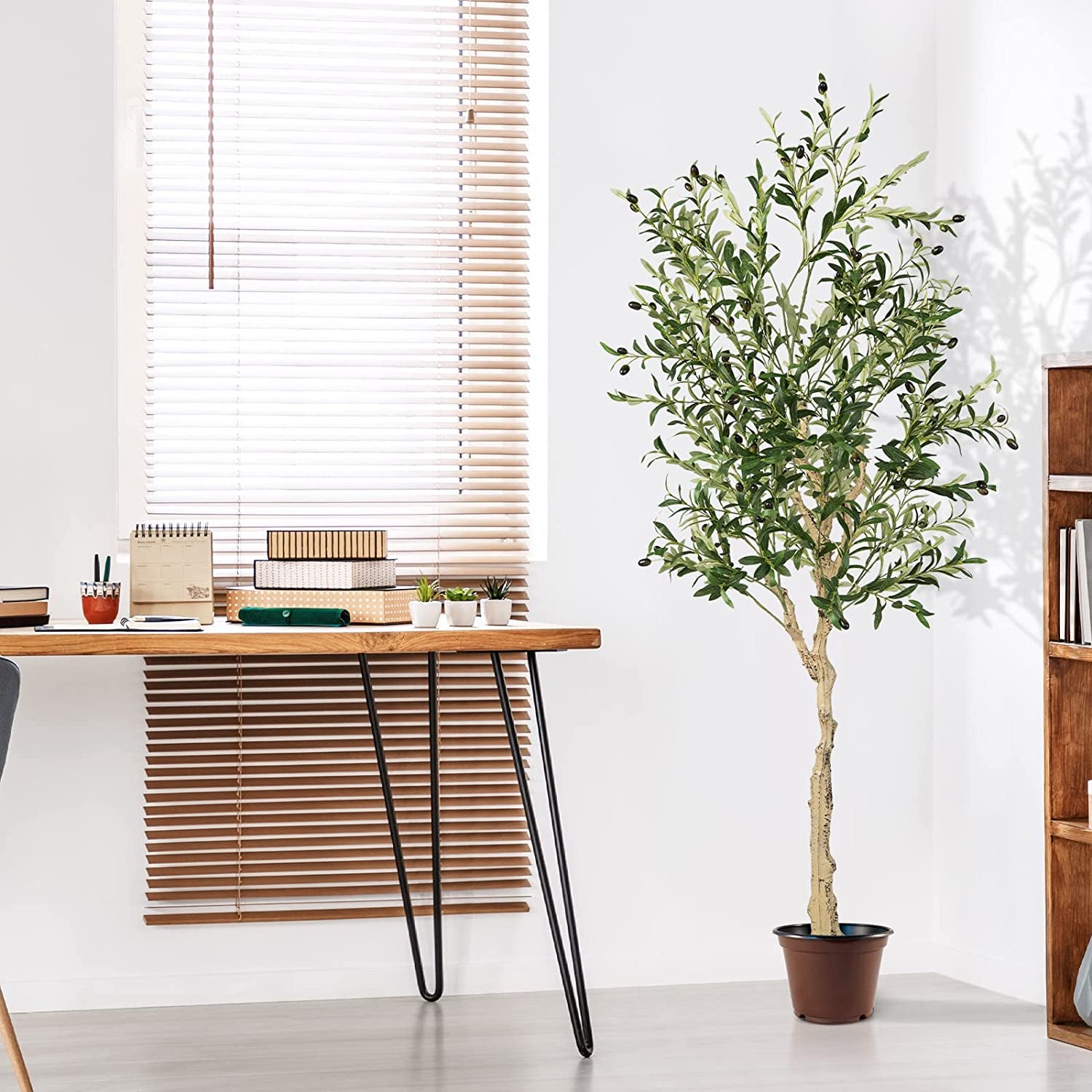 Artificial Olive Tree in Cement Pot