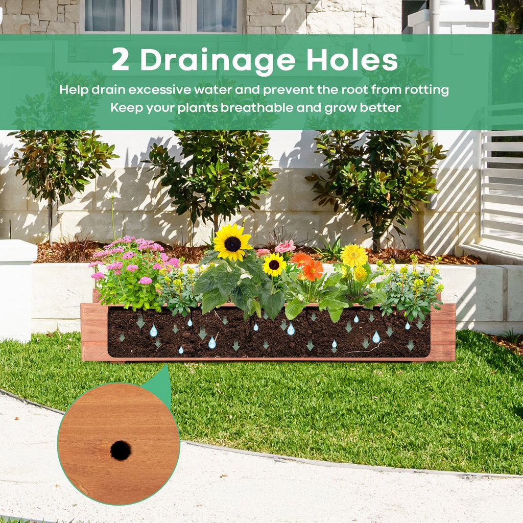 Light Wood Decorative Garden Bed