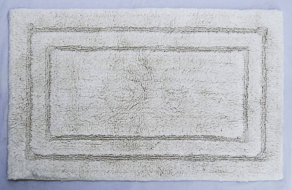 Ivory Color Plain Bath Rug