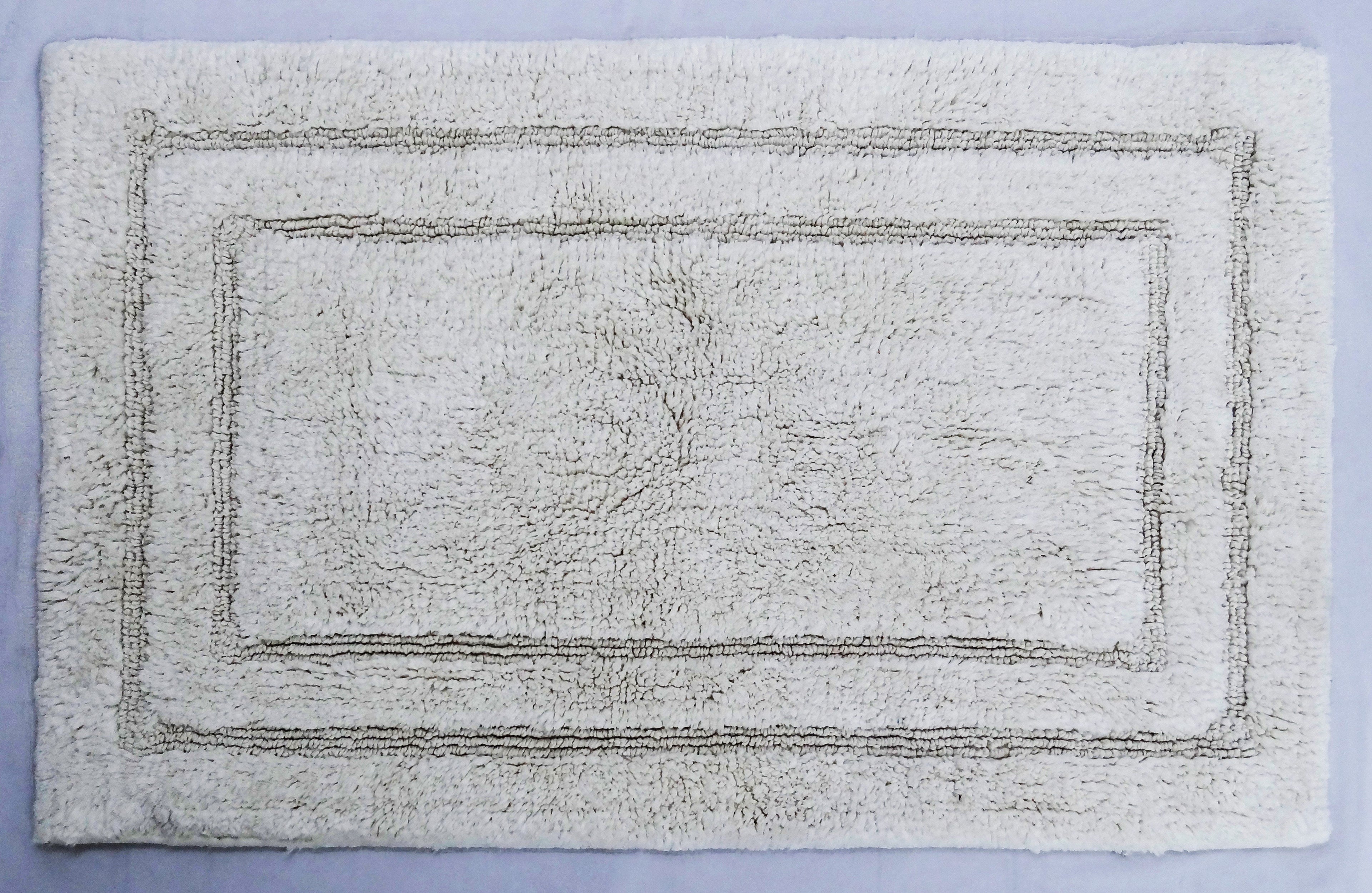 Ivory Color Plain Bath Rug