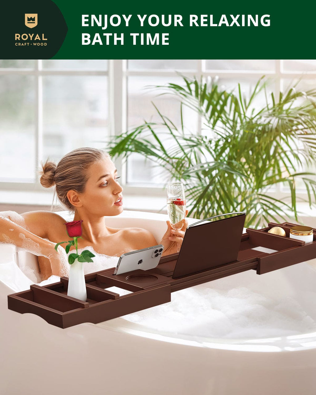 Bathtub Caddy Tray - Brown