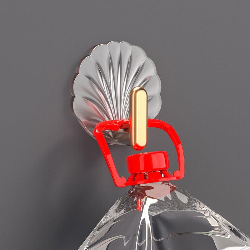 8pcs Self Adhesive Hook Decorative Hanger On Door Wall Adhesive Key Hanger Bathroom Towels Rack Cabinet Organizer Clothes Hanger Sea Shell Deluxe Shower Hooks Shaped Fun Design