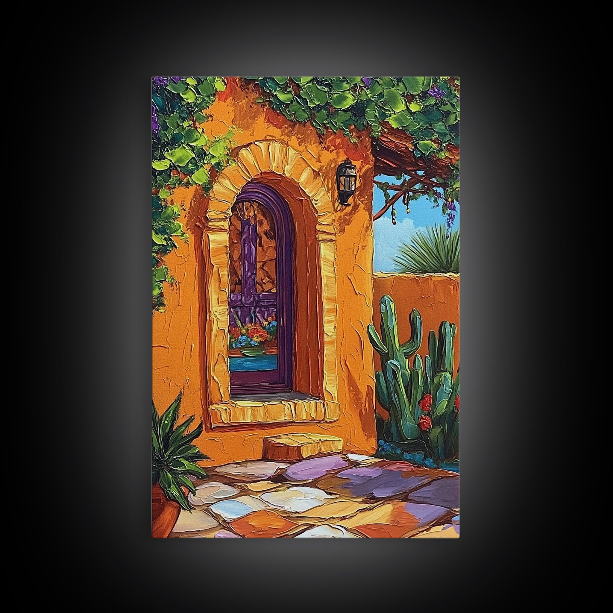 Spanish Doorway Framed Canvas Print