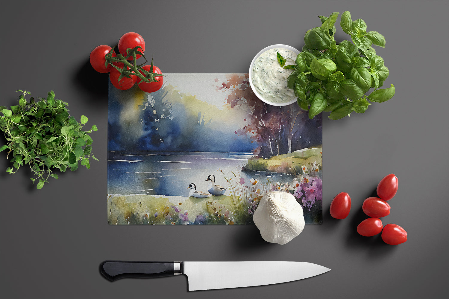 Bufflehead Glass Cutting Boards