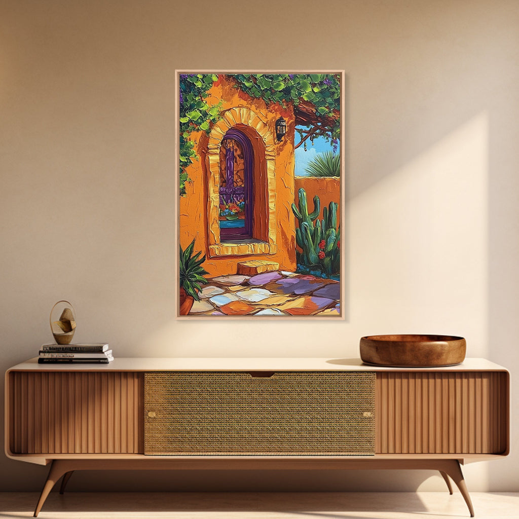 Spanish Doorway Framed Canvas Print