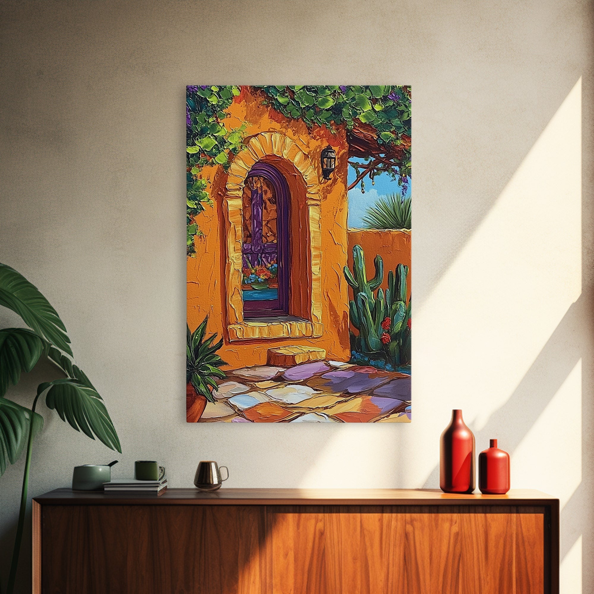 Spanish Doorway Framed Canvas Print