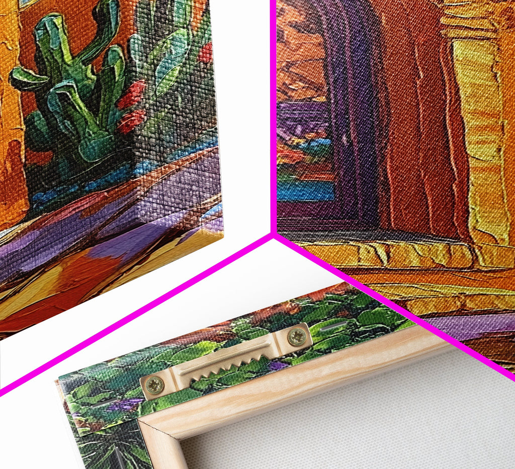 Spanish Doorway Framed Canvas Print