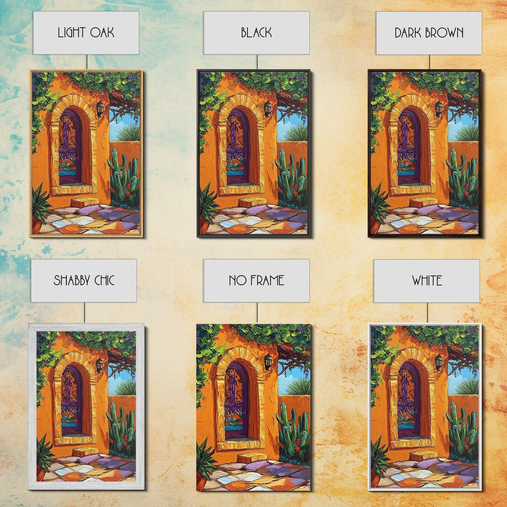 Spanish Doorway Framed Canvas Print
