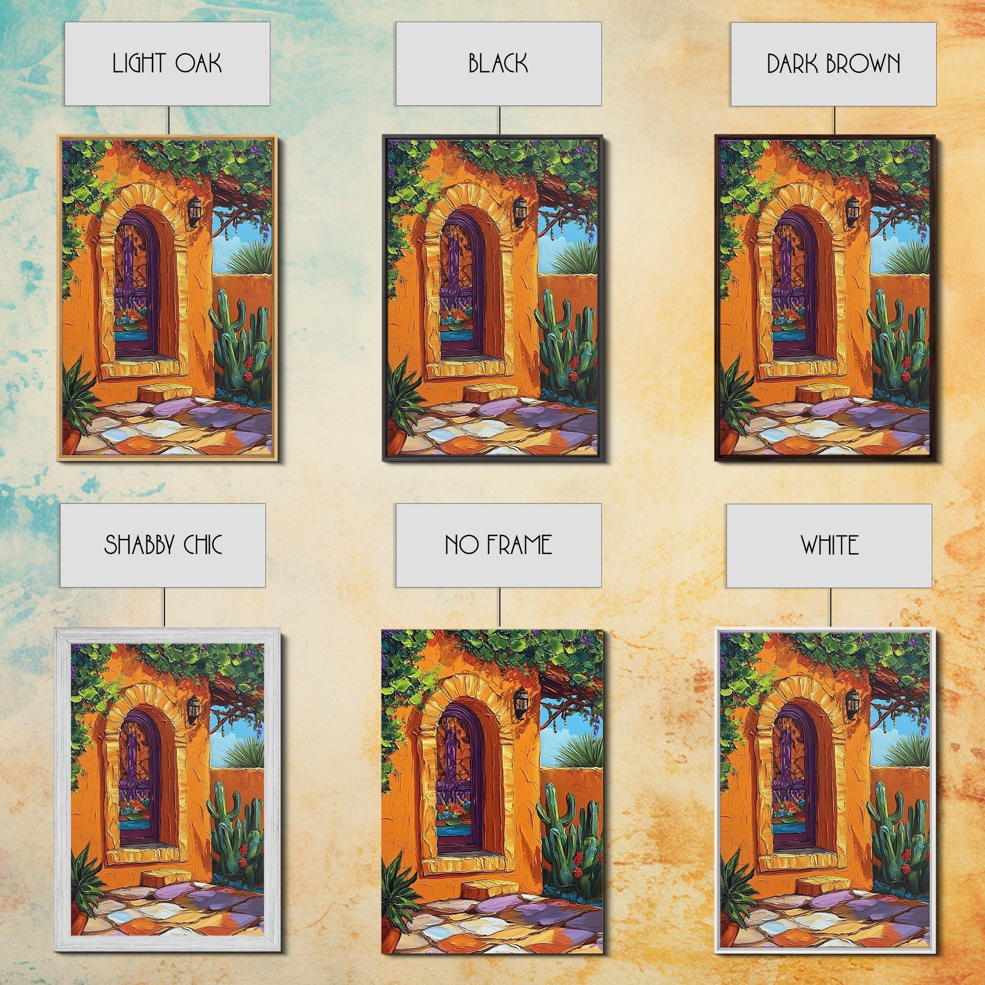 Spanish Doorway Framed Canvas Print