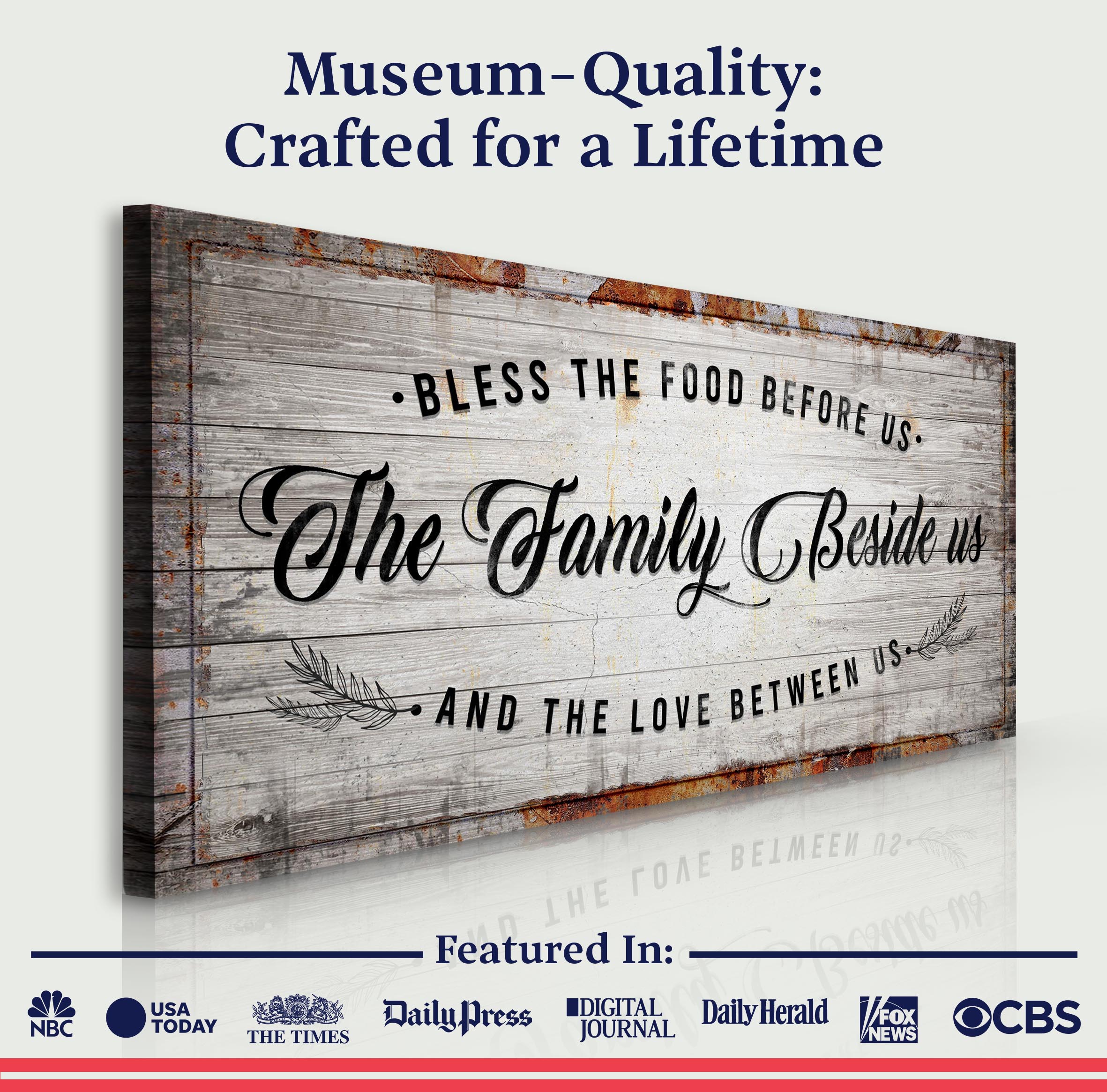 Bless The Food Before Us - Kitchen Sign