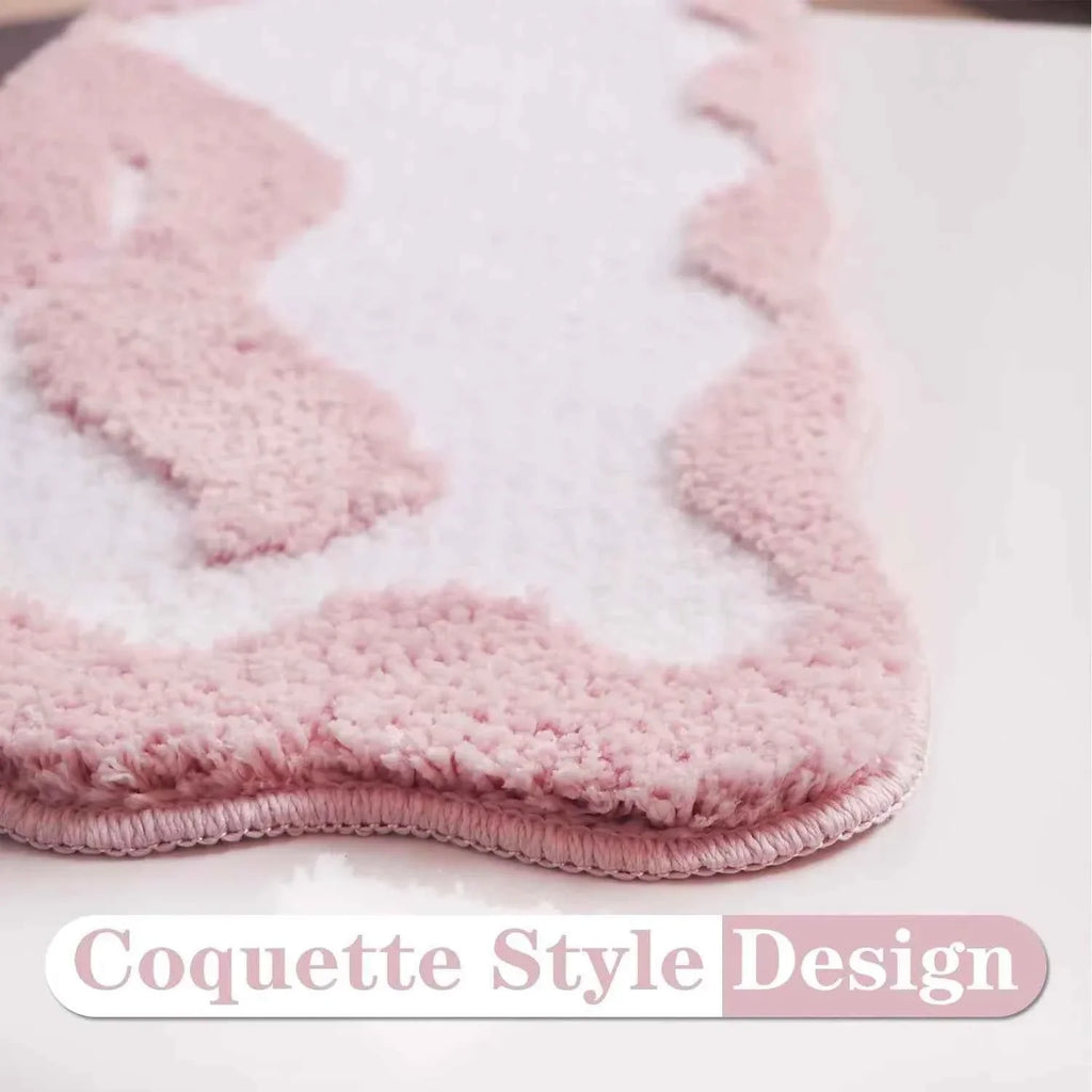 Pink Bow Bath Mat