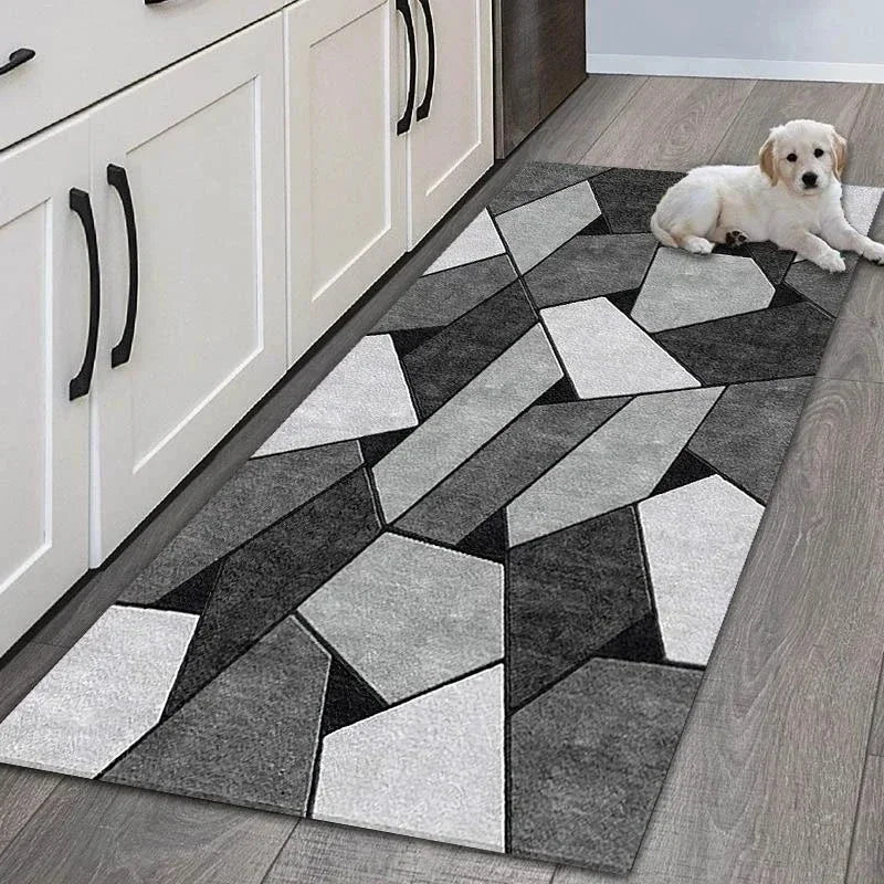 Modern Geometric Patchwork Runner