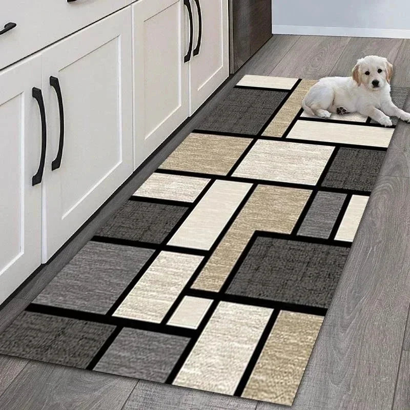 Modern Geometric Patchwork Runner