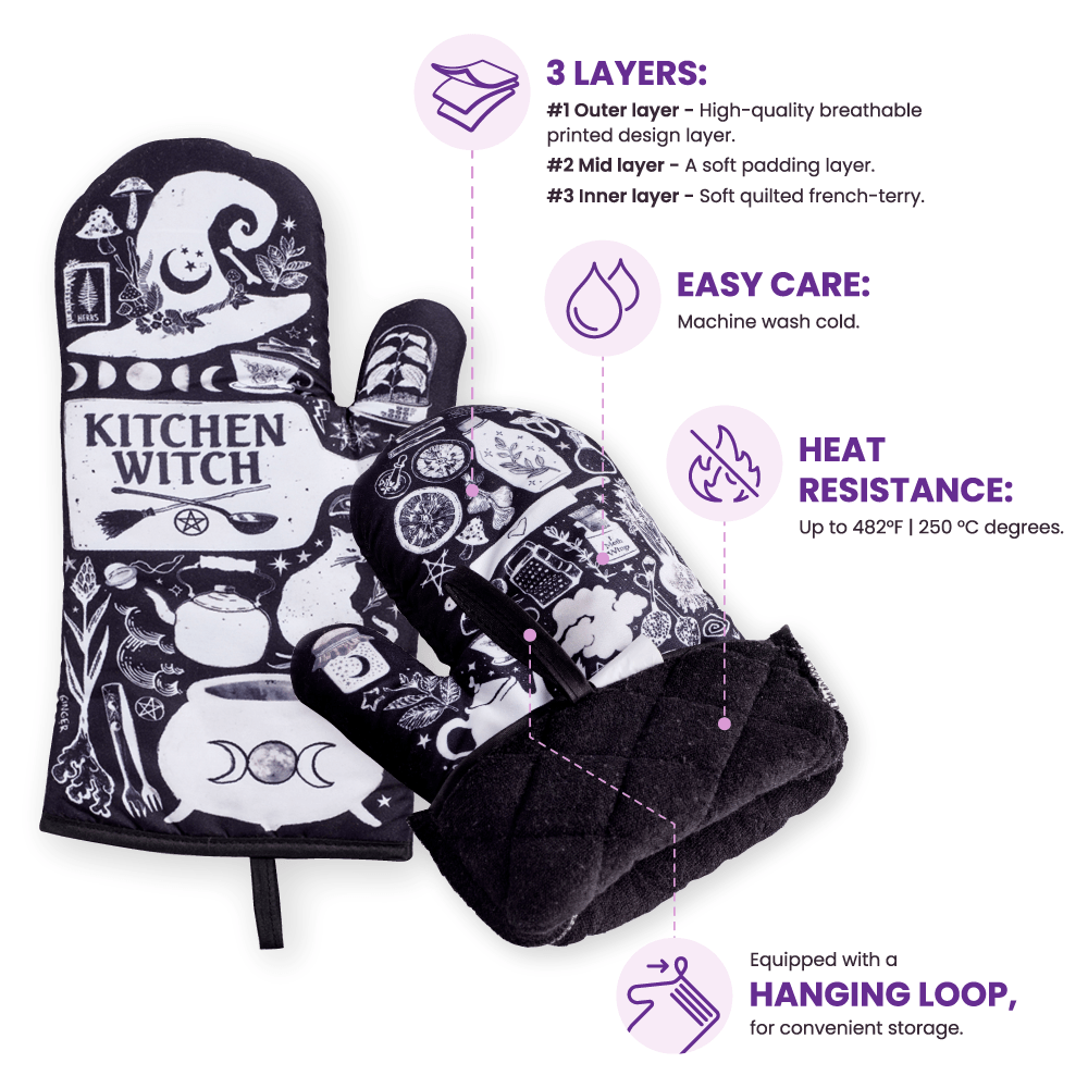 Kitchen Witch Oven Mitt