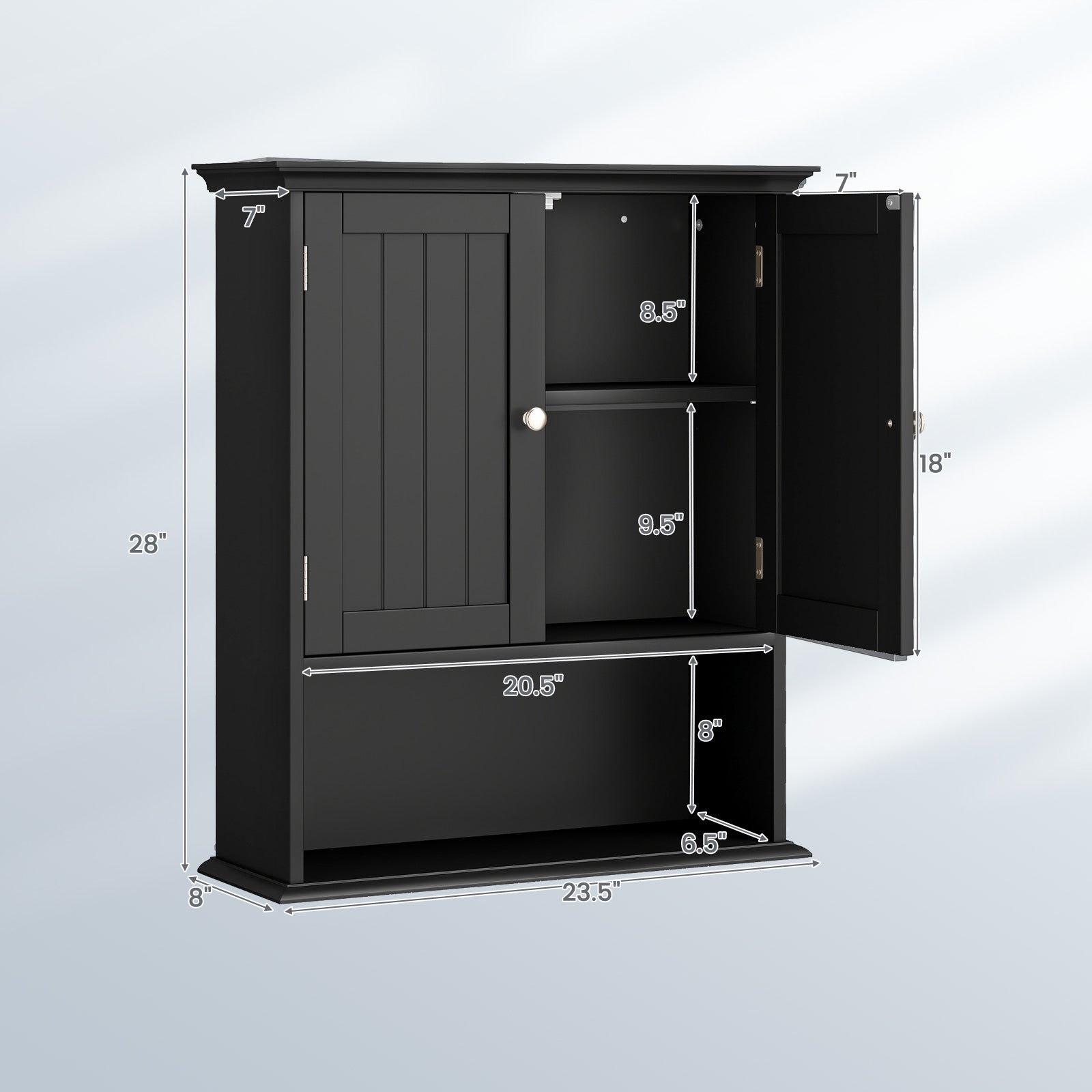 Wall Mount Bathroom Cabinet Storage Organizer