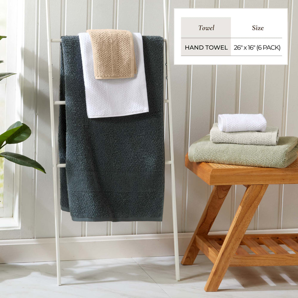 Woven Texture Bath Towel Set - Marbella Collection