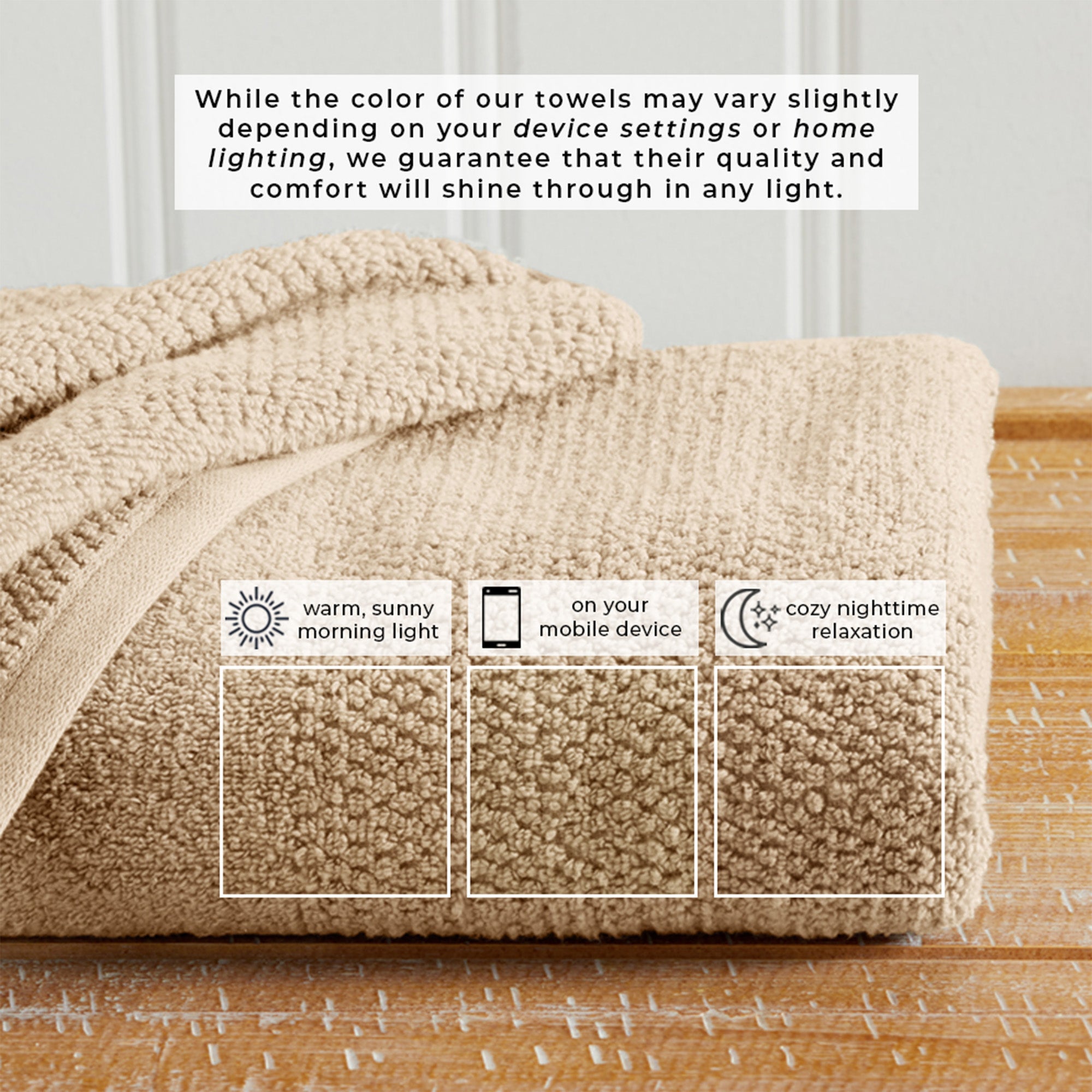 Woven Texture Bath Towel Set - Marbella Collection