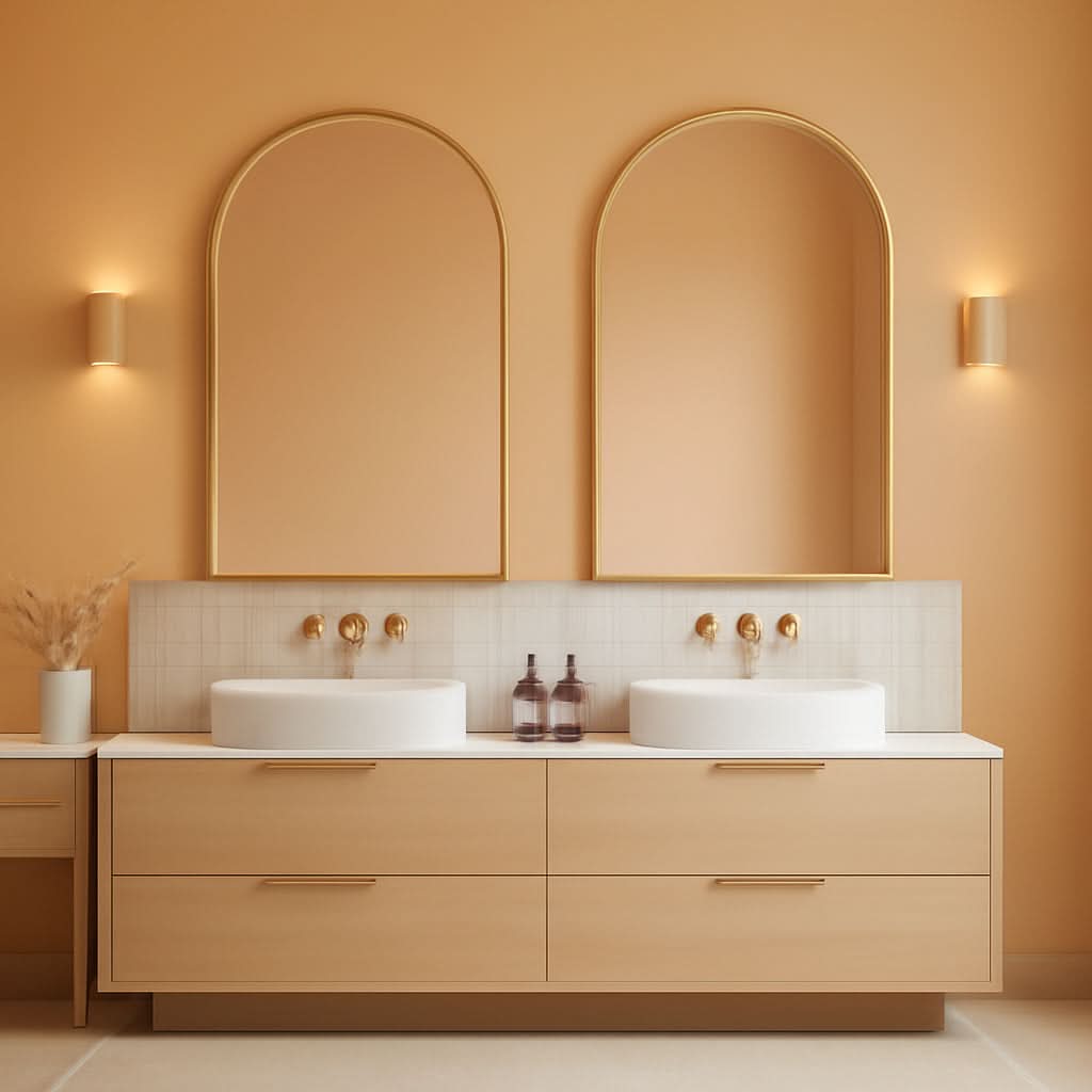 Gold Arched Wall Mirror