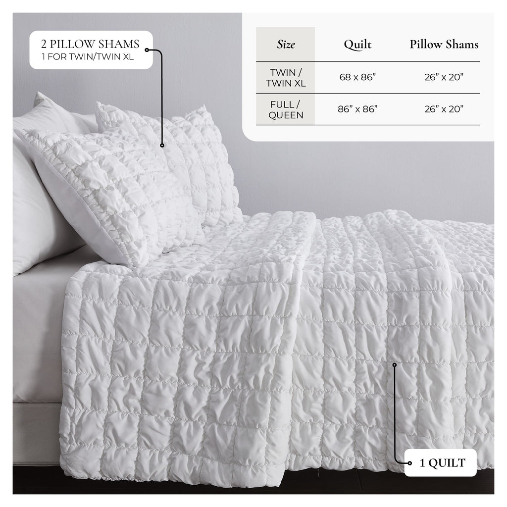 Puff Marshmallow Quilt Set - Marshmallow Collection