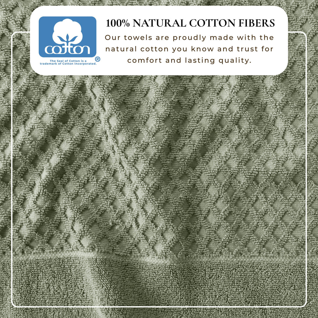 Cotton Diamond Bath Towel Set - Grayson Collection