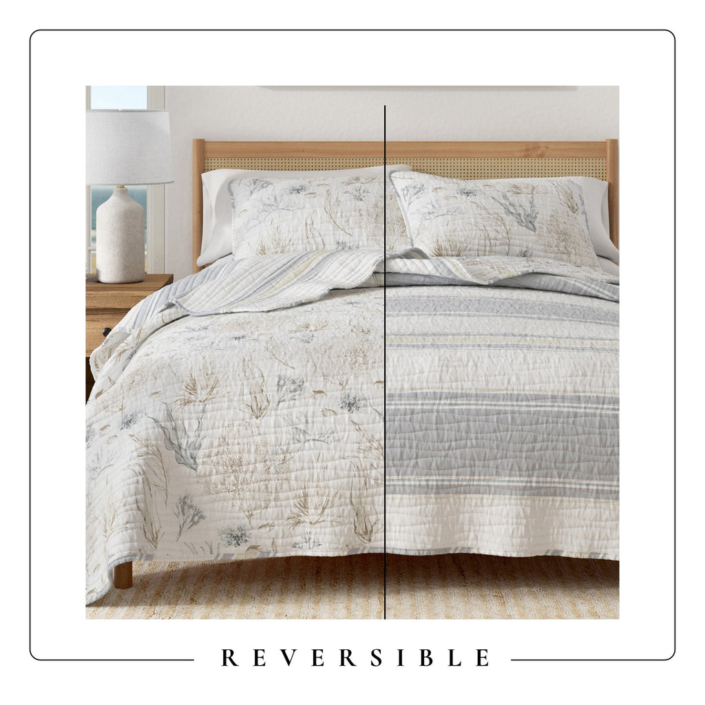 Coral Sea Maze Coastal Quilt Set - Newcomb Collection
