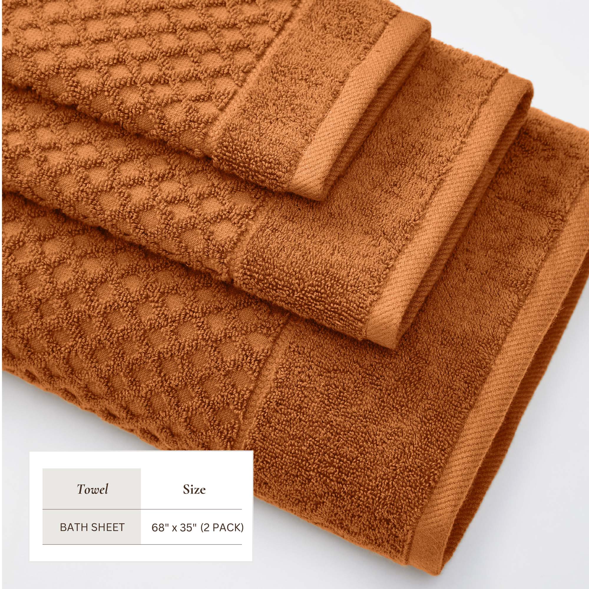 Cotton Diamond Bath Towel Set - Grayson Collection