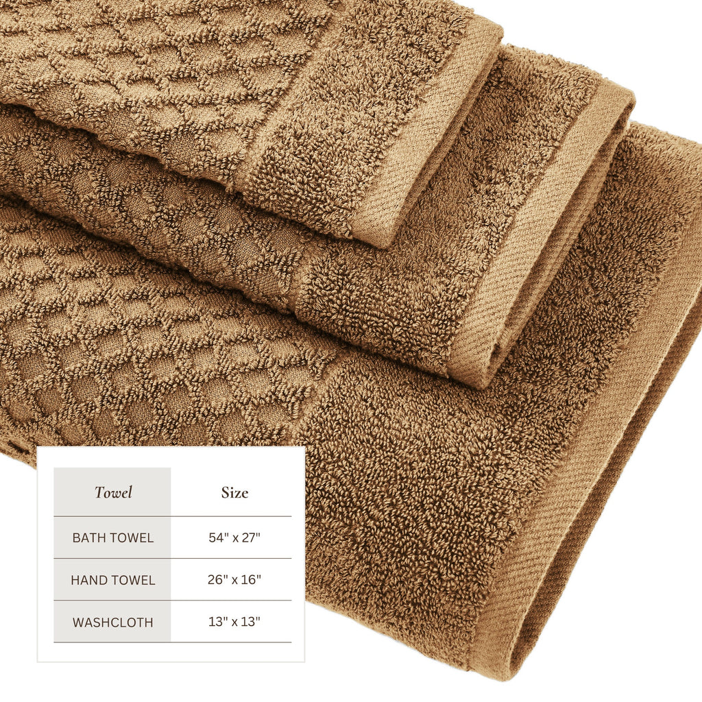 Cotton Diamond Bath Towel Set - Grayson Collection