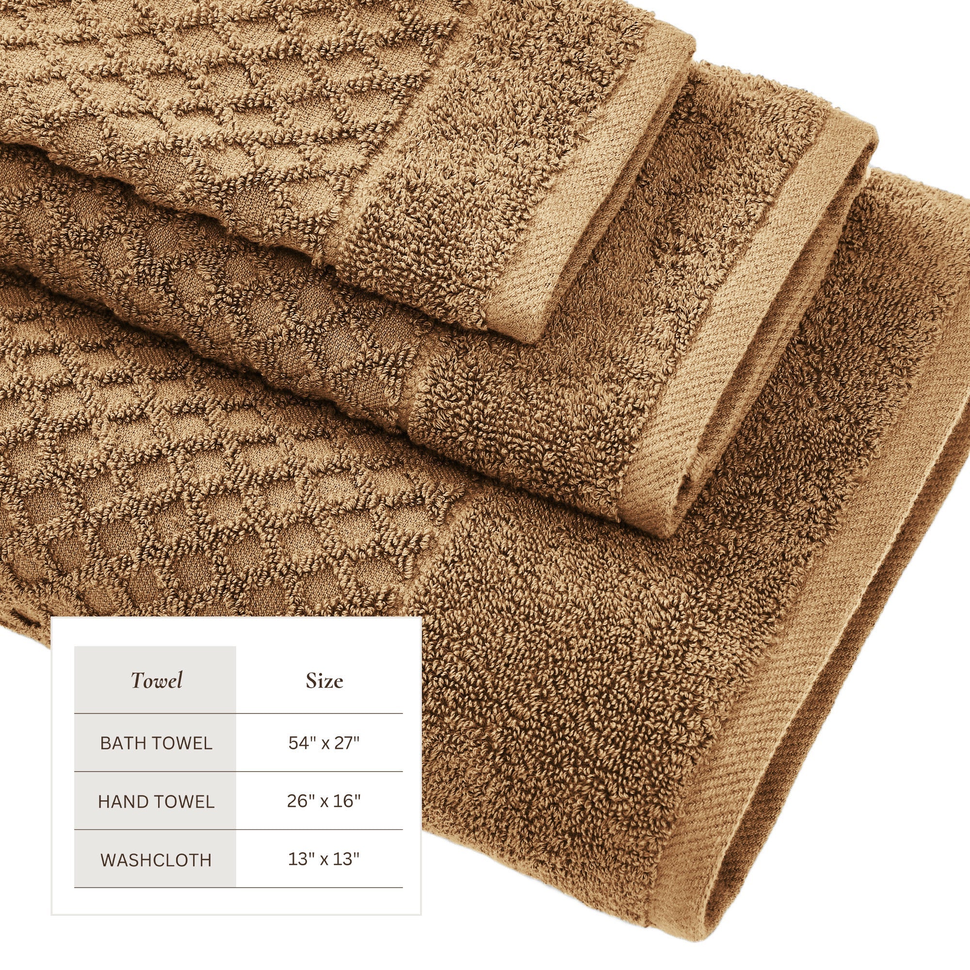 Cotton Diamond Bath Towel Set - Grayson Collection