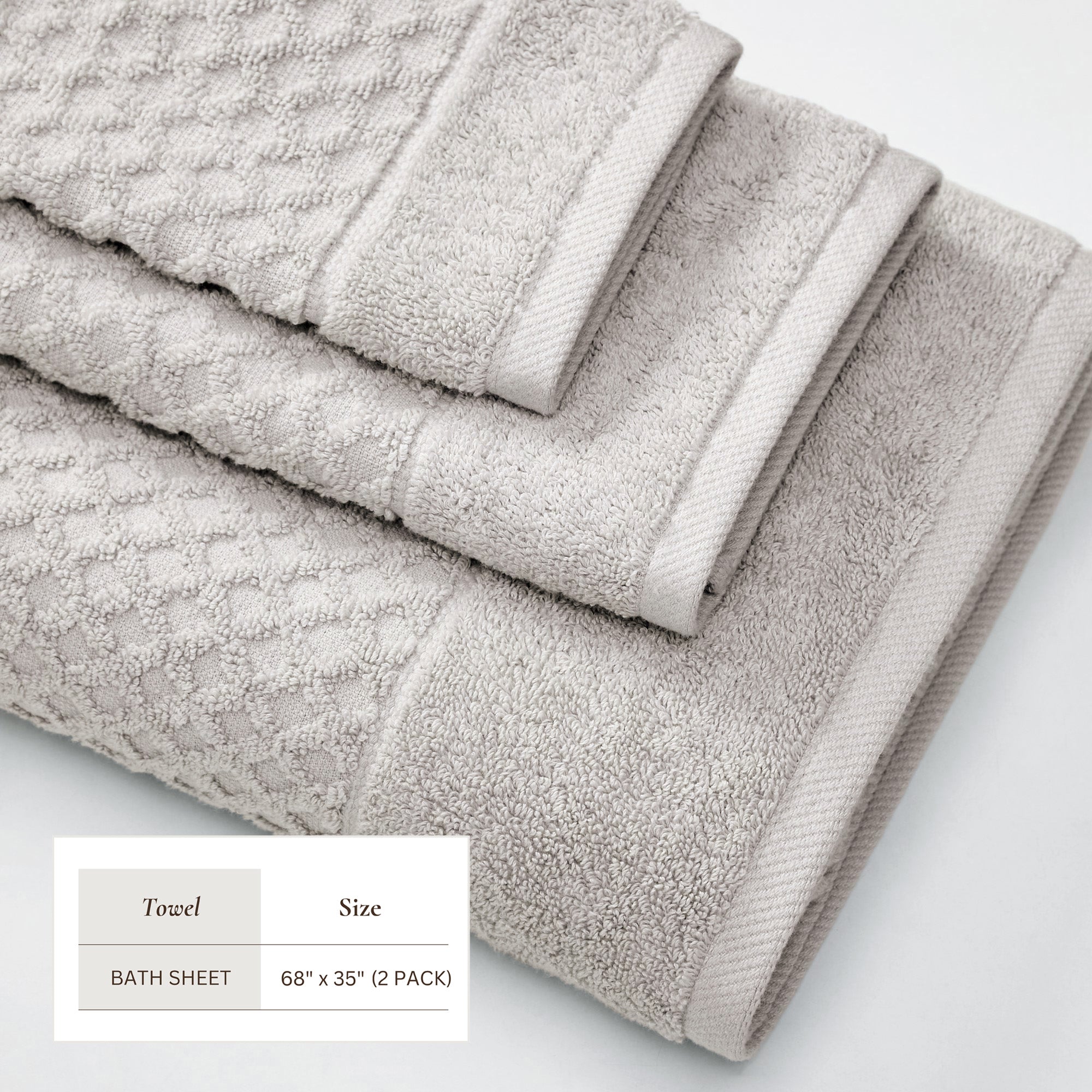 Cotton Diamond Bath Towel Set - Grayson Collection
