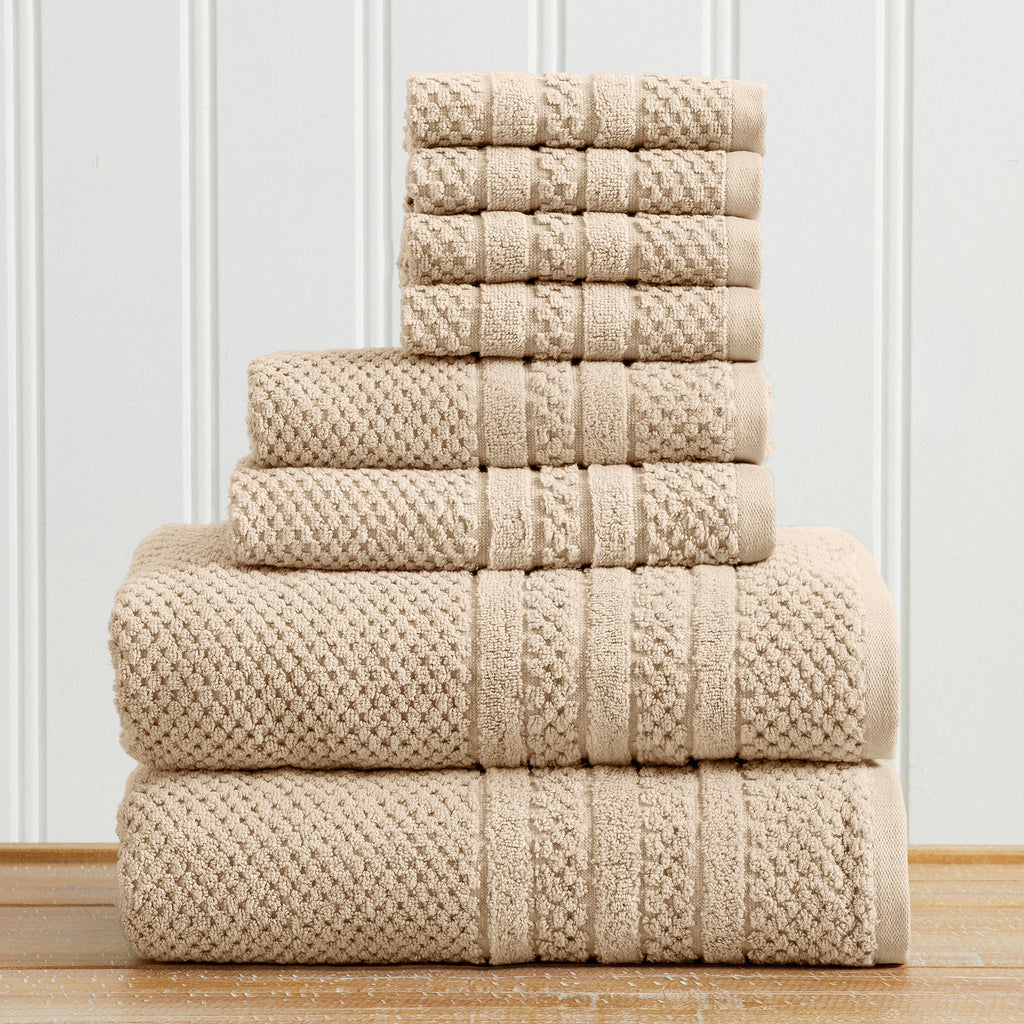 Checkered Jacquard Bath Towel Set - Giuliana Collection