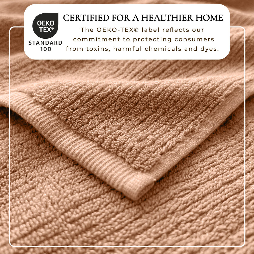 Cotton Ribbed 6-Piece Bath Towel Set - Georgiana Collection