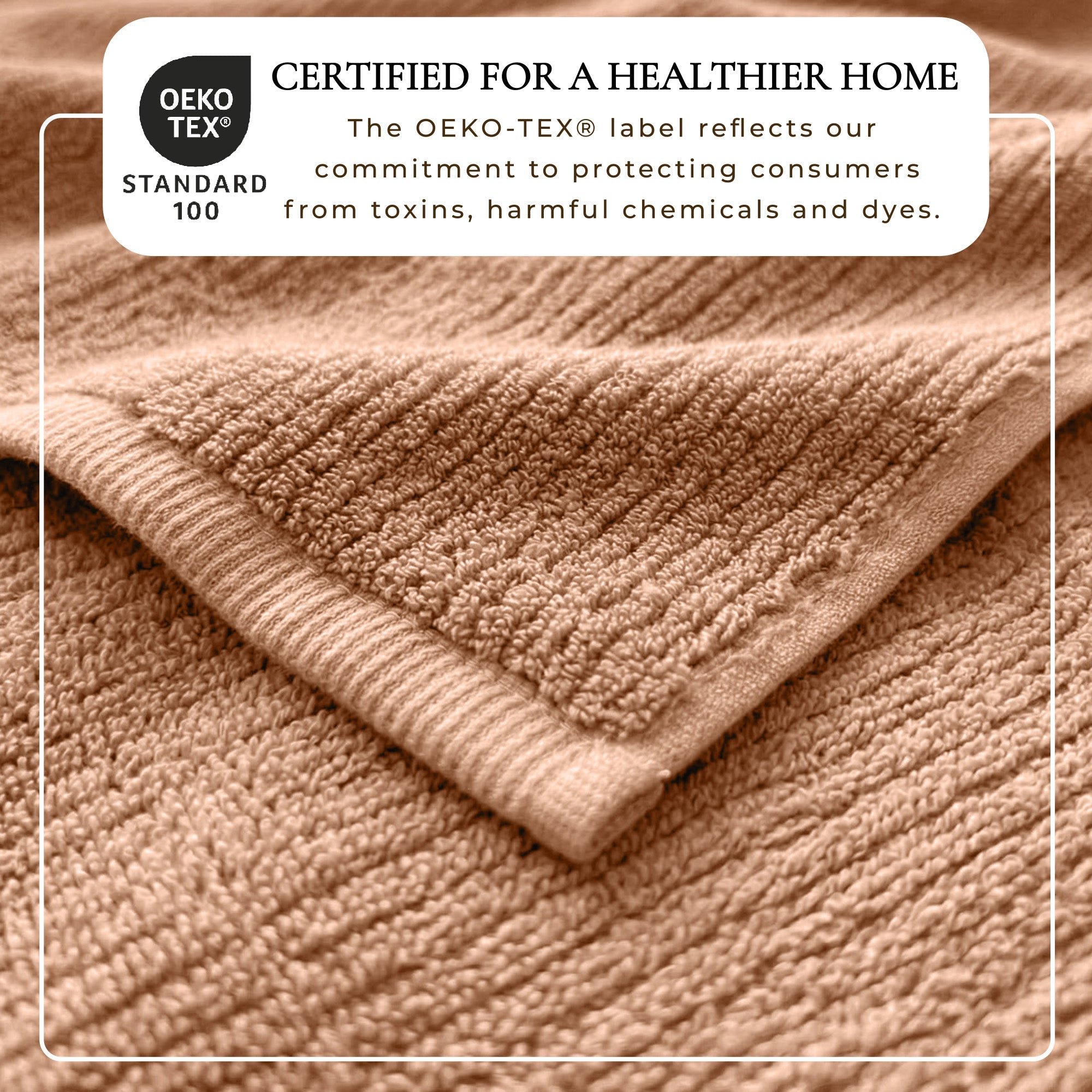 Cotton Ribbed 6-Piece Bath Towel Set - Georgiana Collection